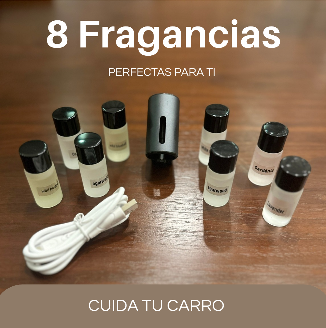 Difusor para carros (8 Aromas) - 1 año