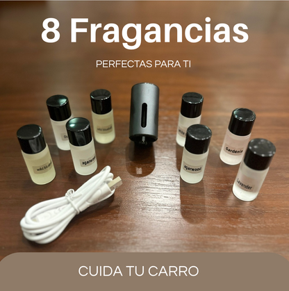 Difusor para carros (8 Aromas) - 1 año
